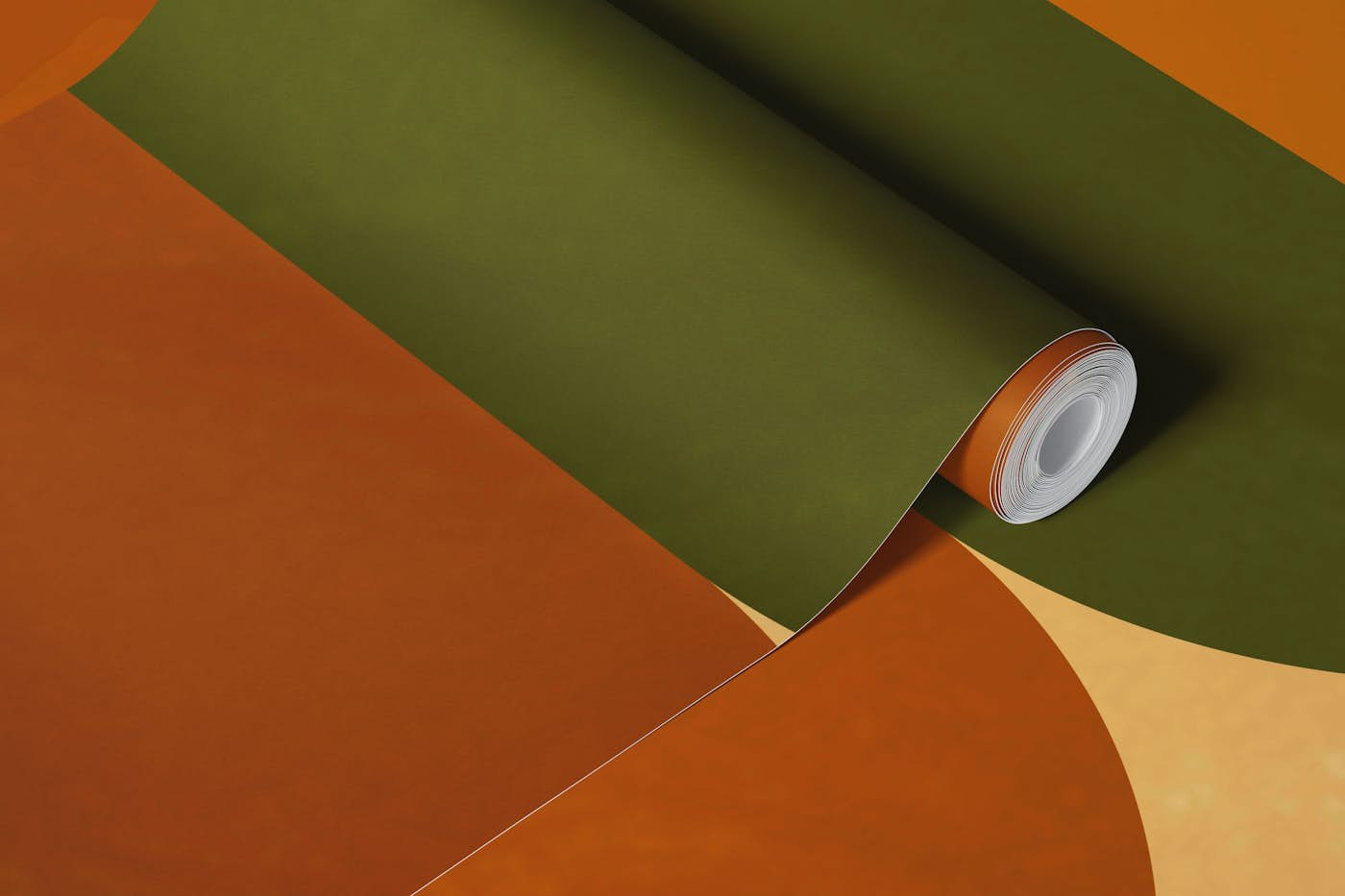 Mid-Century Autumn Sunshine Fall Color wallpaper roll