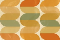 Mid-Century Sunshine Waves Fall Color wallpaper