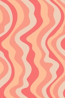 GOOD VIBRATIONS Mod Wavy Stripes Peach Fuzz 1 wallpaper