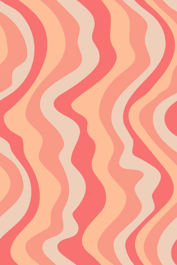 GOOD VIBRATIONS Mod Wavy Stripes Peach Fuzz 1