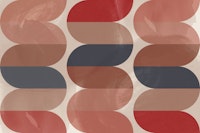 Bold Mid-Century Sunshine Waves Fall Color wallpaper