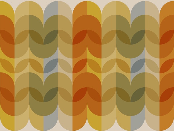 Retro Rainbow Leaves