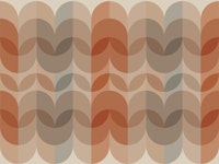 Calm Mid Century Leaves tapete