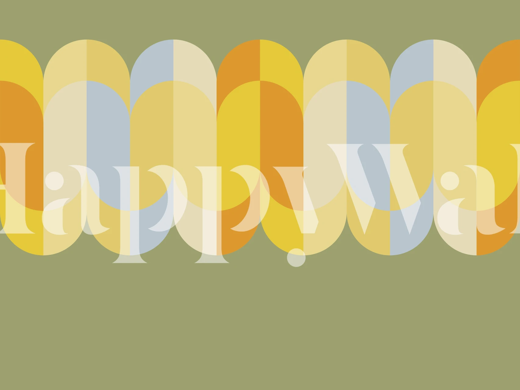 Happy Rainbow Border wallpaper displayed in a room