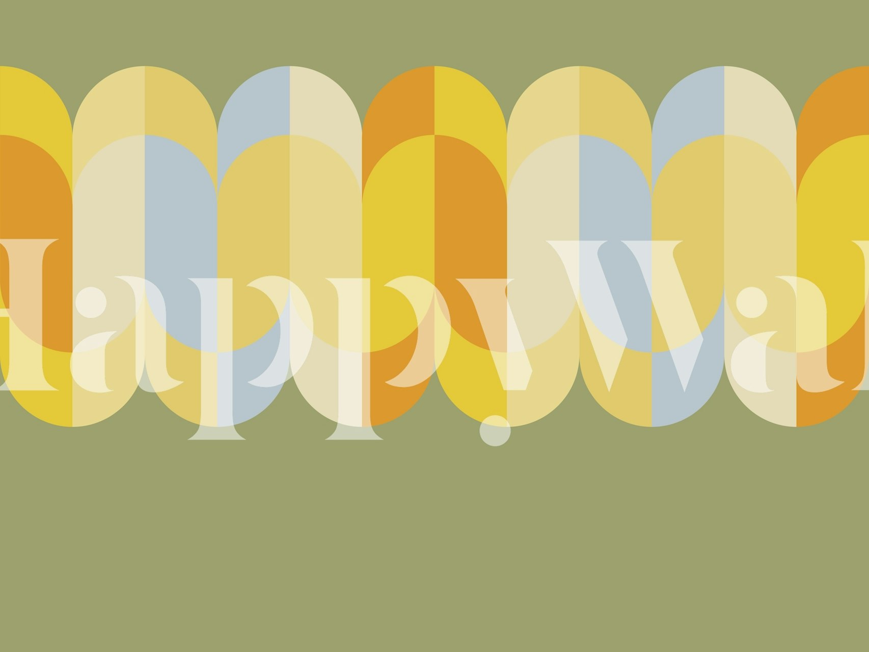 Happy Rainbow Border wallpaper displayed in a room