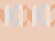 Warm Mid Century Rainbow Border