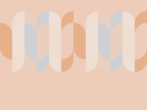 Warm Mid Century Rainbow Border