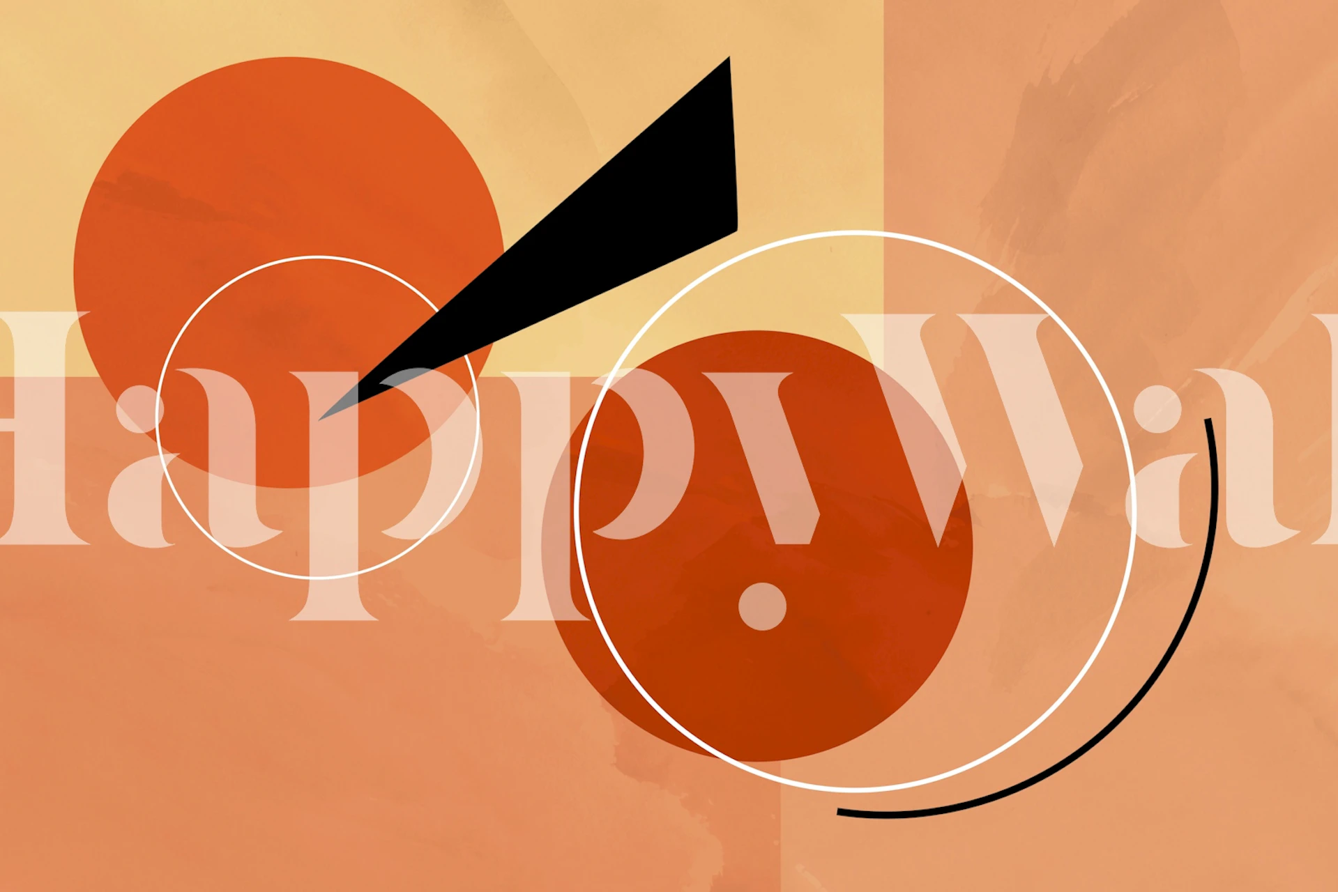 Classic Bauhaus Abstract Geometry wallpaper in a room