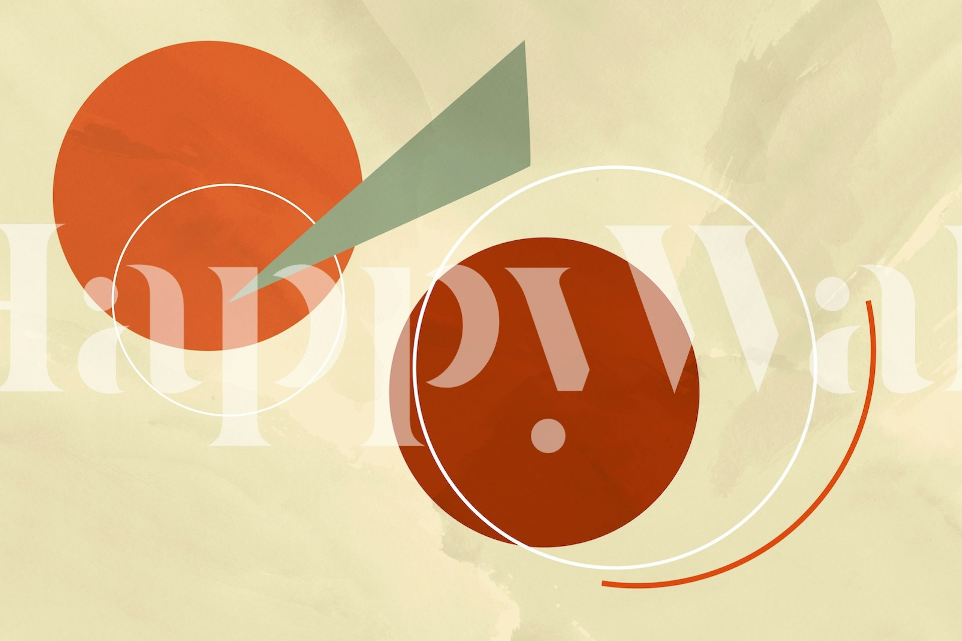 Minimal Bauhaus Geometry wallpaper in a room