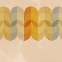 Dreamy Mid Century Rainbow Leaf papiers peint