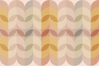 Retro Leaf Japandi papel de parede
