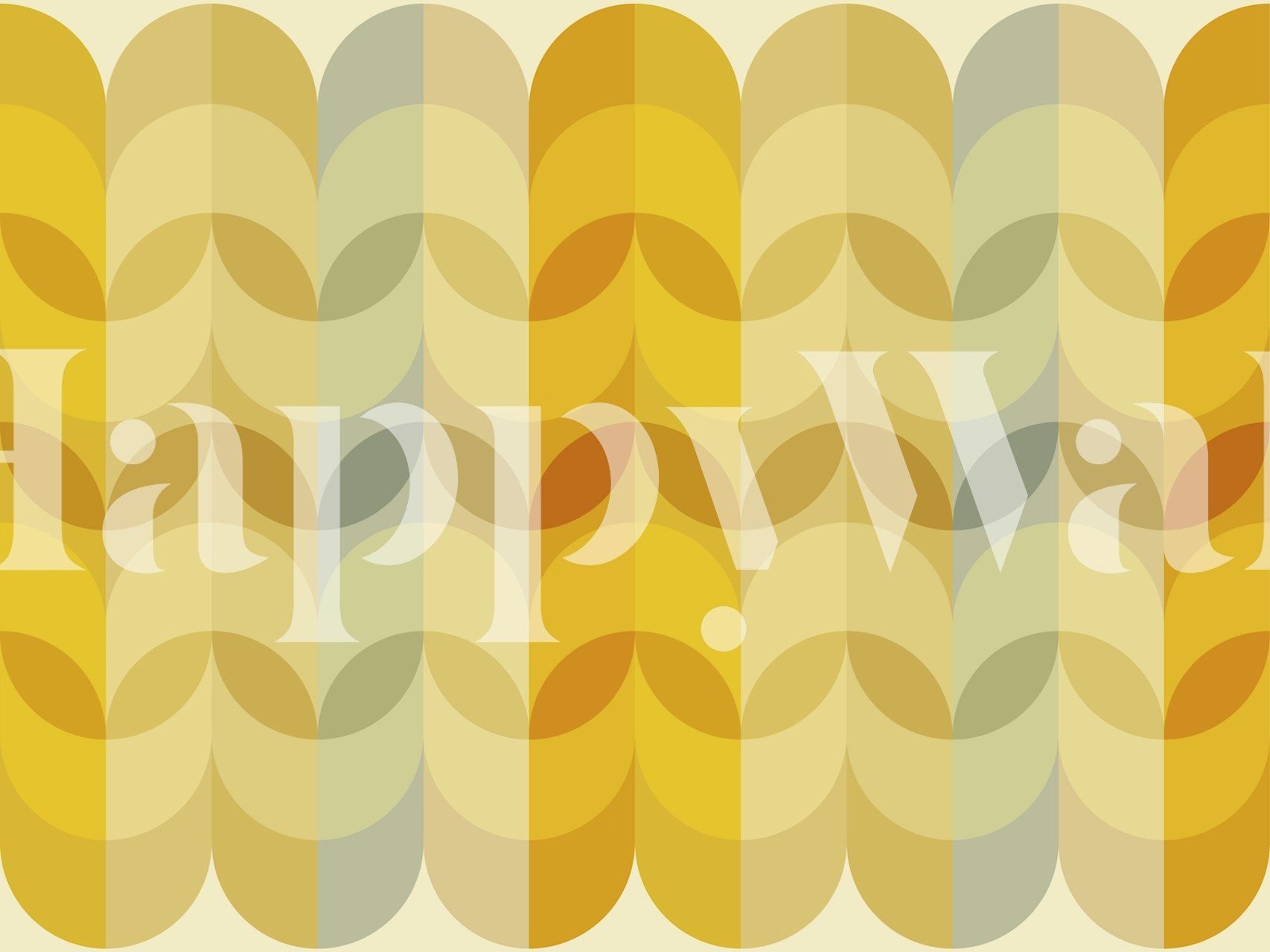 Tapeta Boho Sunrise Leaves w pokoju