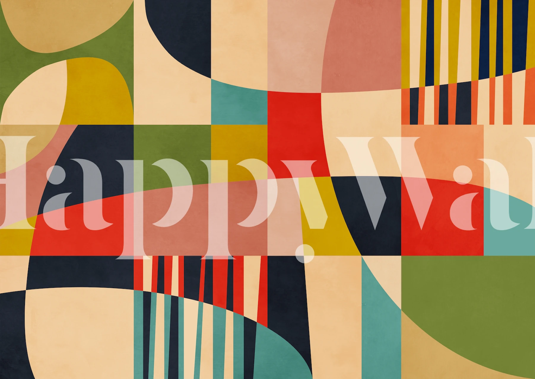 Geometric Construction 13 papier peint dans une pièce