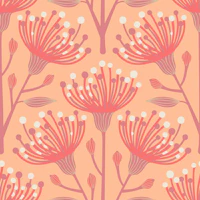 EUCALYPTUS Floral Botanical - Peach Fuzz tapety