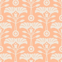 ART NOUVEAU Retro MidMod Floral - Peach Fuzz ταπετσαρία