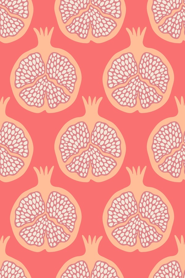 POMEGRANATES Fresh Ripe Fruit - Peach Fuzz