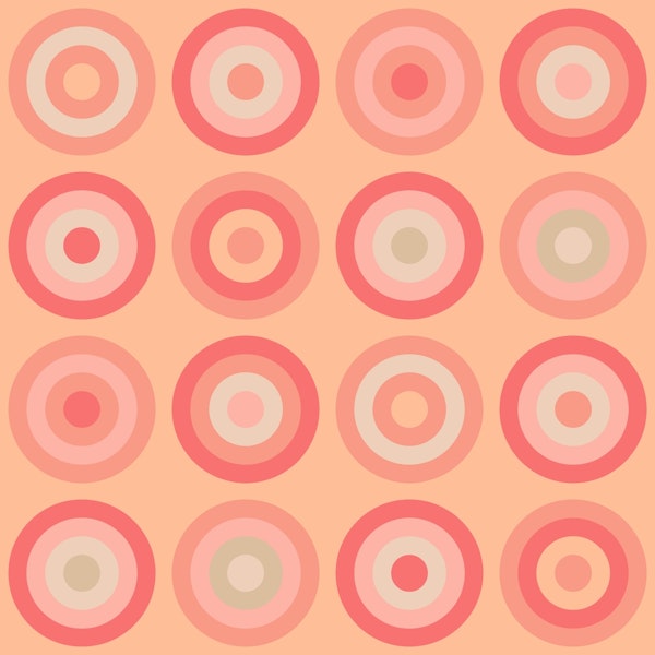 PAILLETTES Retro Geometric Dots - Peach Fuzz