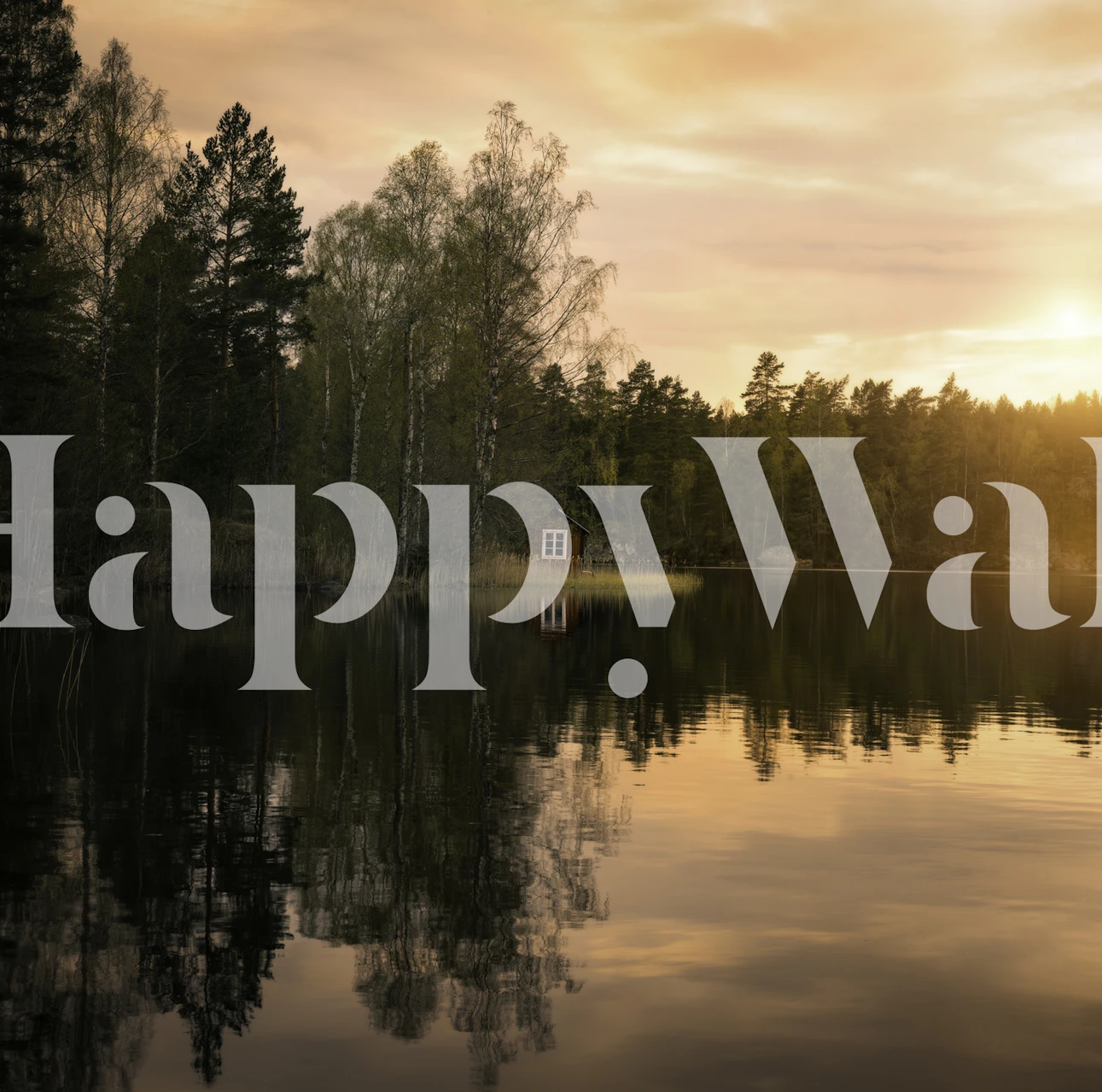 Tapeta s The little red house v přírodě