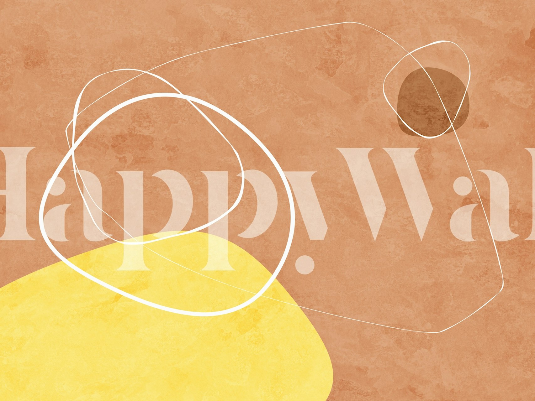 November Sunshine abstracte wallpaper in een kamer