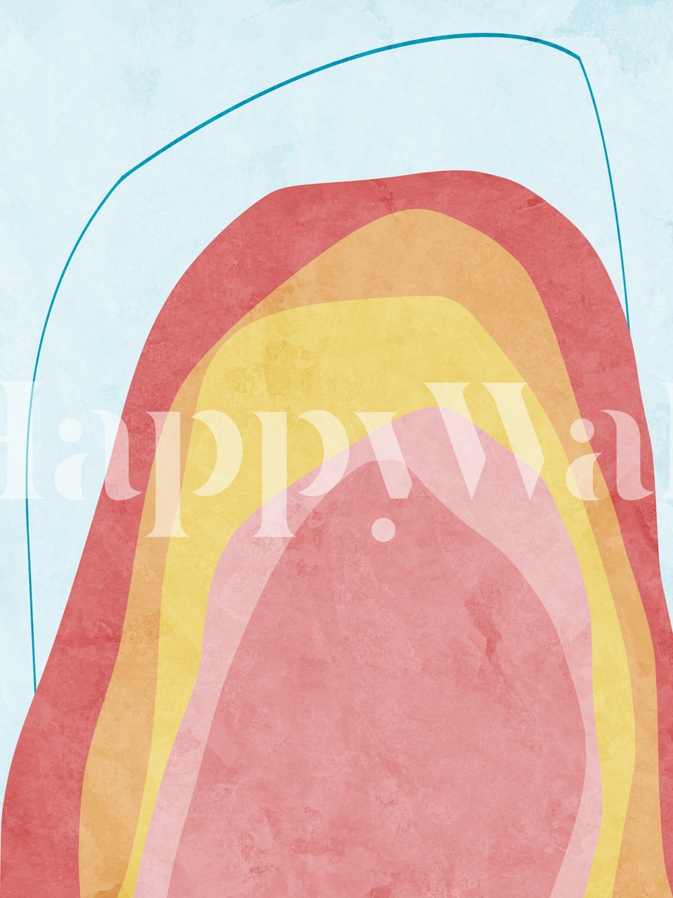 Energetic Waves wallpaper displayed in a room