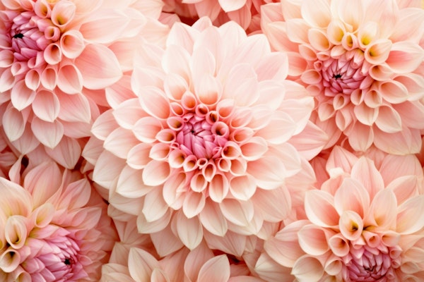 Opulent Baroque Peach Flowers