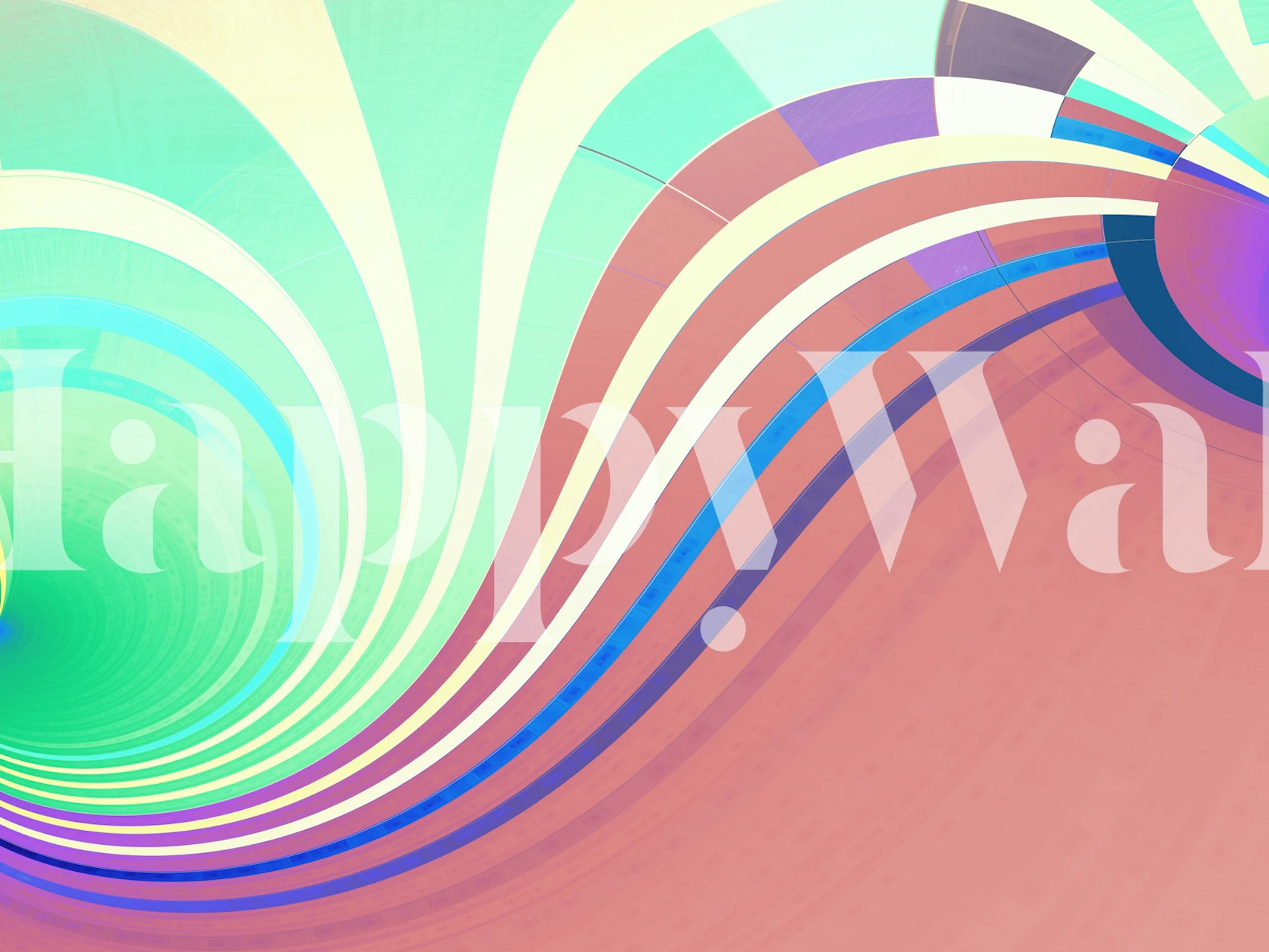 Waves of Happiness wallpaper in a room