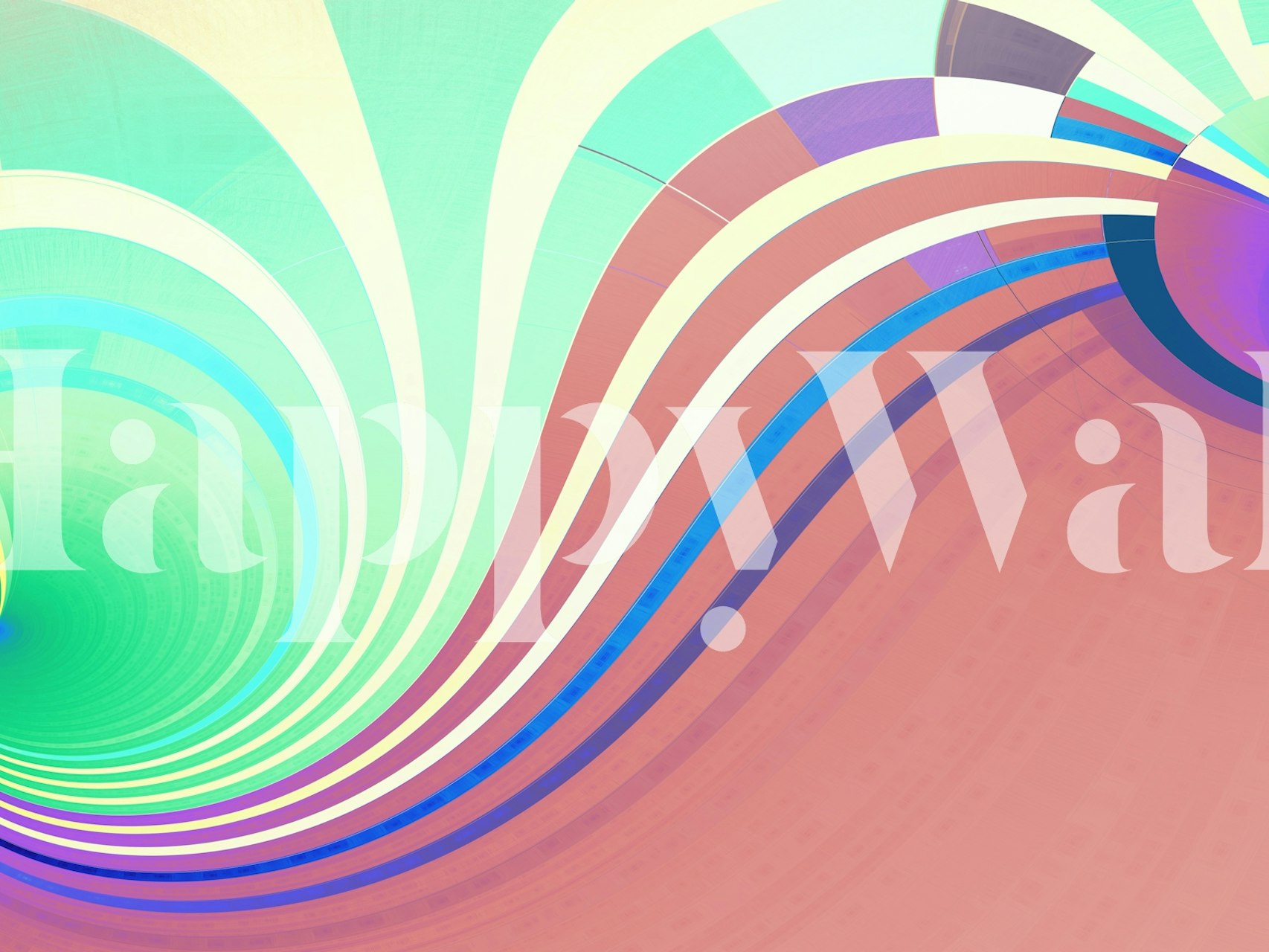 Waves of Happiness wallpaper in a room