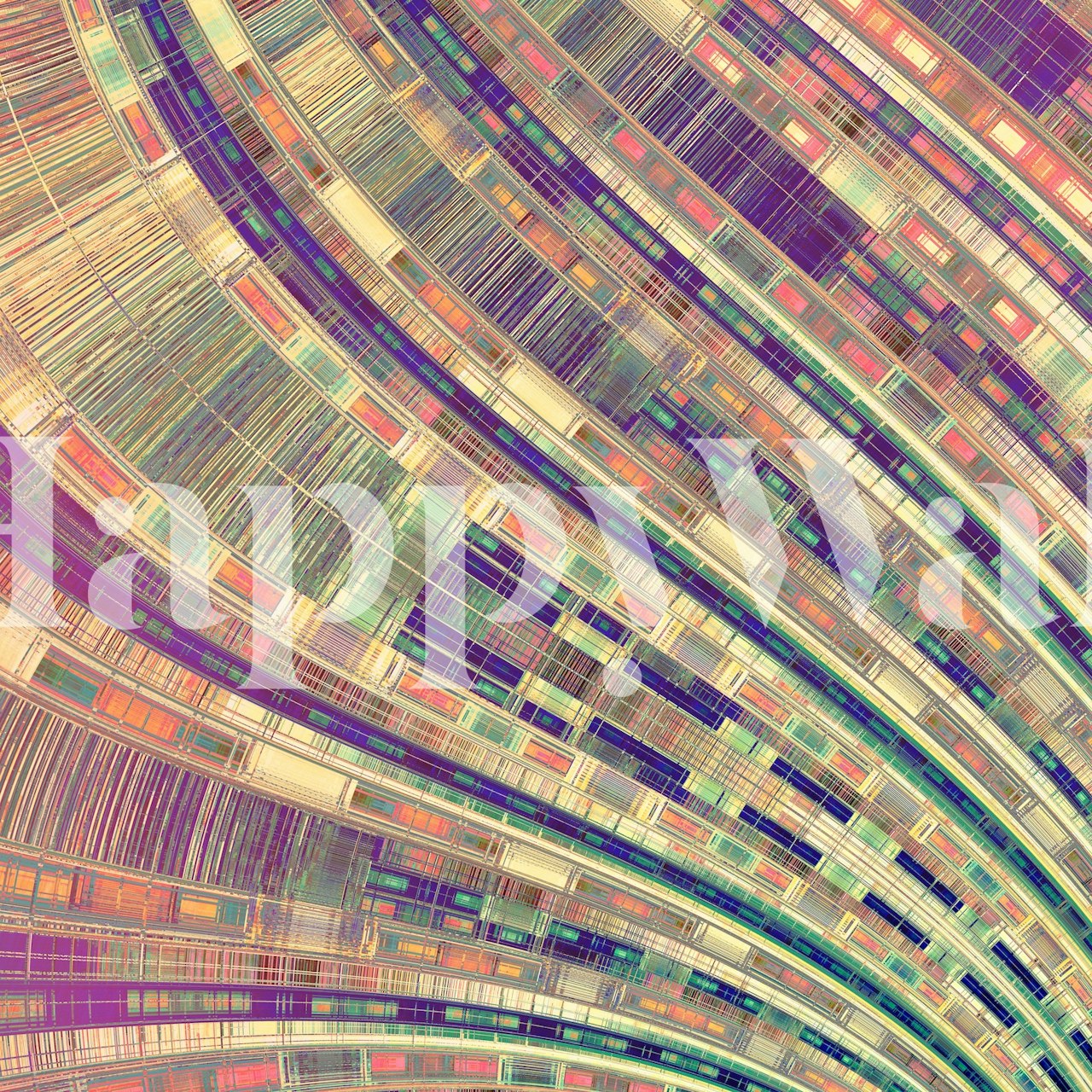 Vibrant Highways to Happiness tapeta u sobi