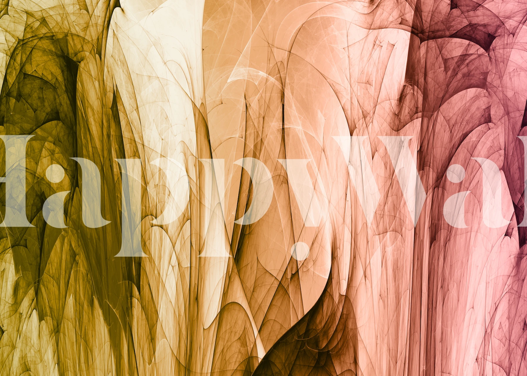 Colorful abstract swirl patterns in warm hues wallpaper