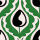 Vintage tulips, green (2878A)