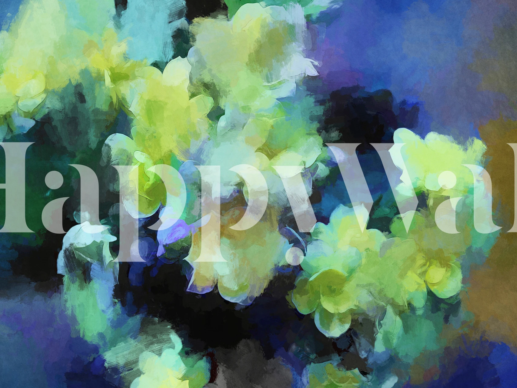 Parede coberta com o design de papel de parede Wild Flowers 2