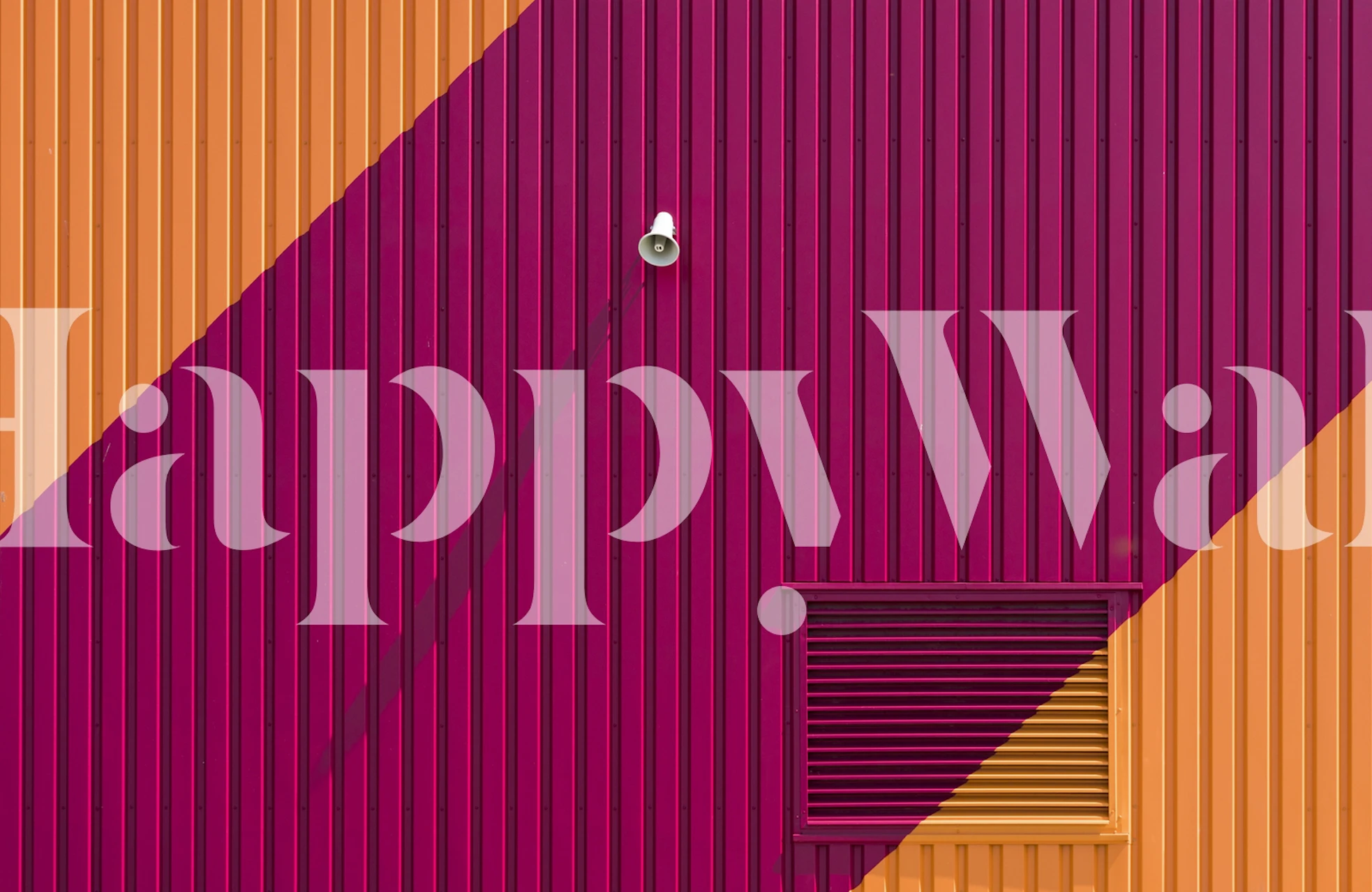 Papier peint Orange Corners présenté dans une pièce