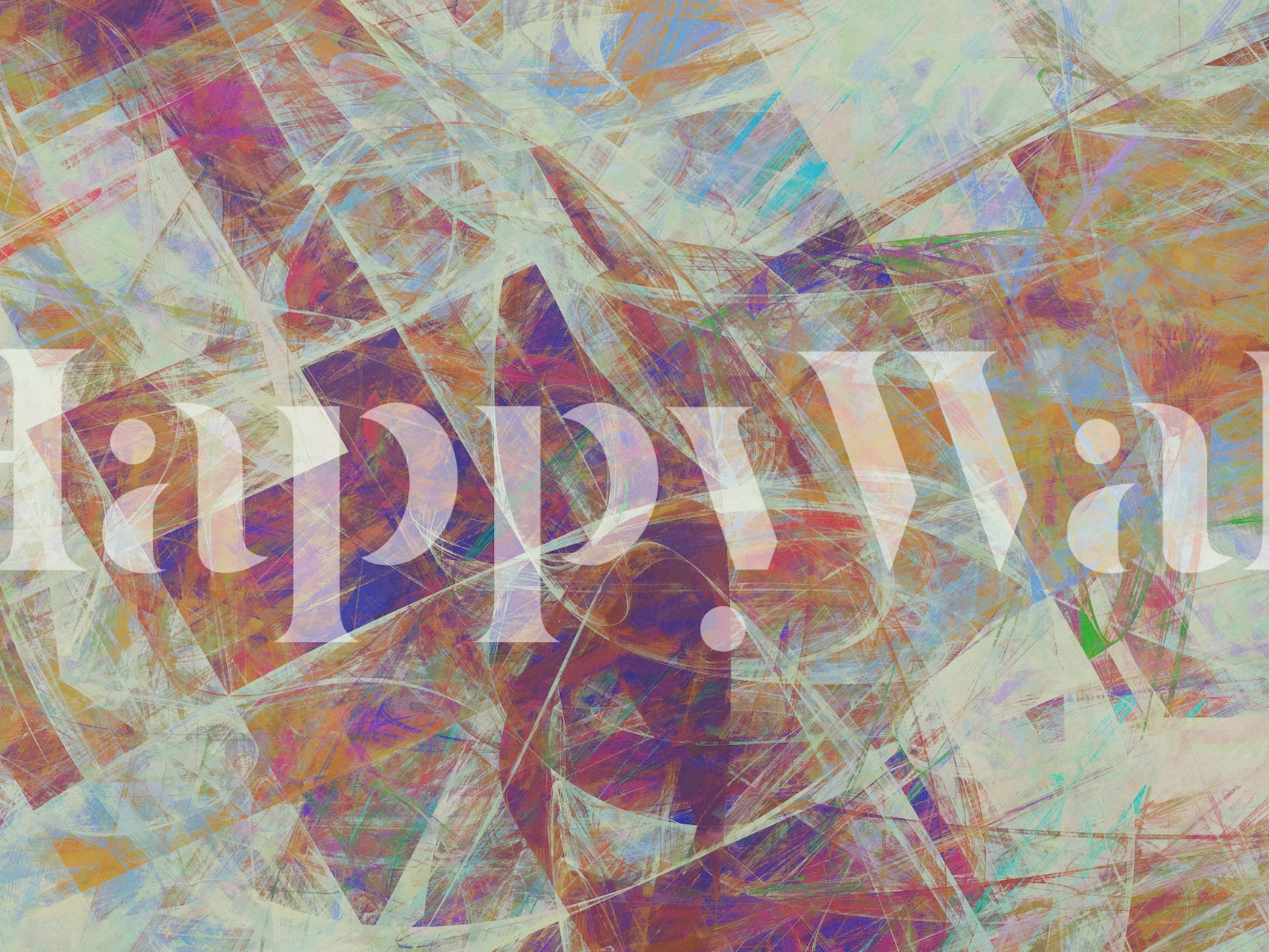 Colorful abstract geometric patterns in pastel tones wallpaper