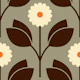 Retro blossoms, brown (2879C)