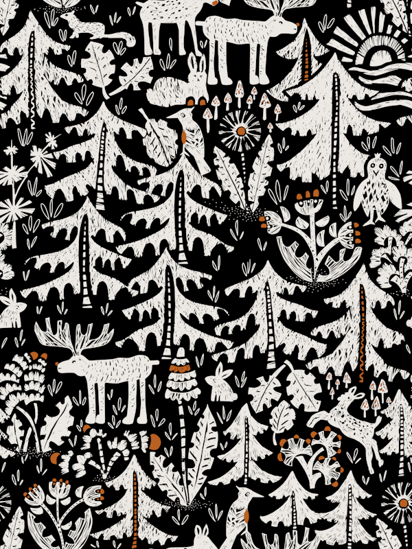 Black Forest black and white