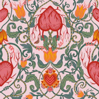 Victorian valentines hearts wallpaper