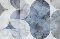 Mid Century Watercolor Geometry wallpaper