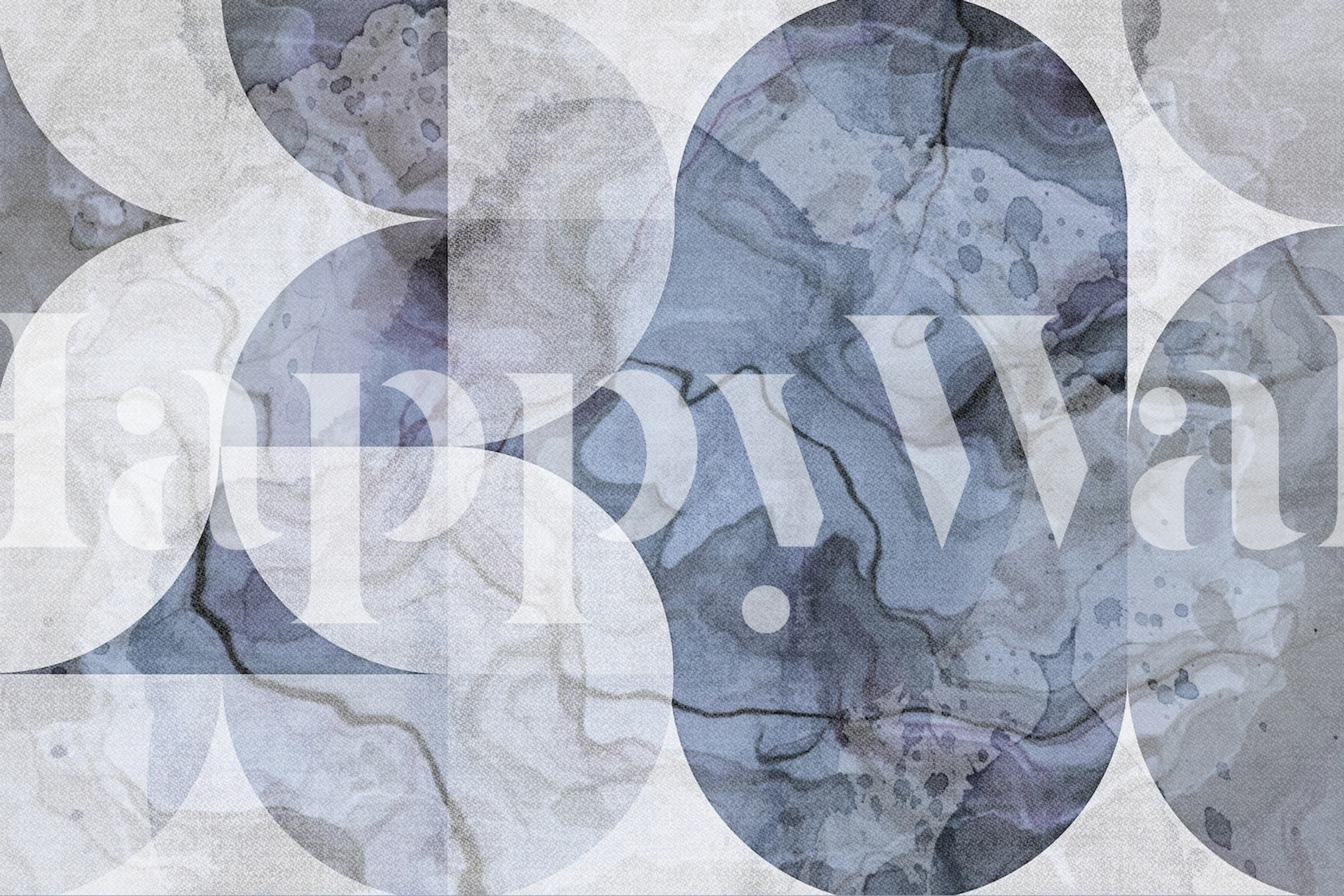 Mid Century Watercolor Geometry tapet vist i et rum