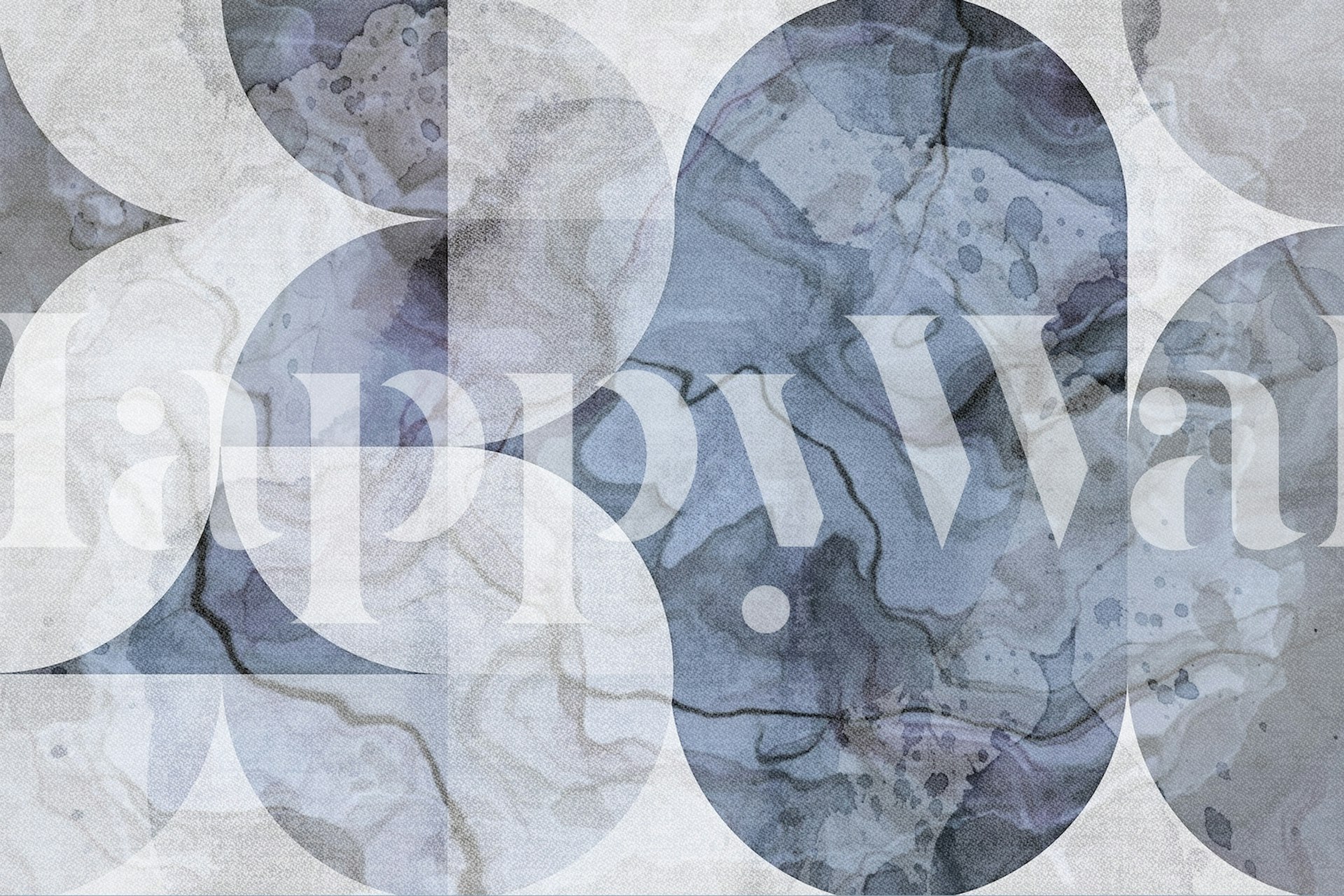 Mid Century Watercolor Geometry wallpaper displayed in a room