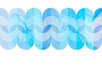 Vivid Seafoam Mid Century Watercolor Geometry tapete