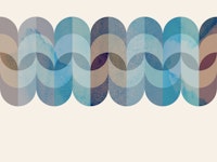 Vivid Sea Foam Mid Century Geometry papiers peint