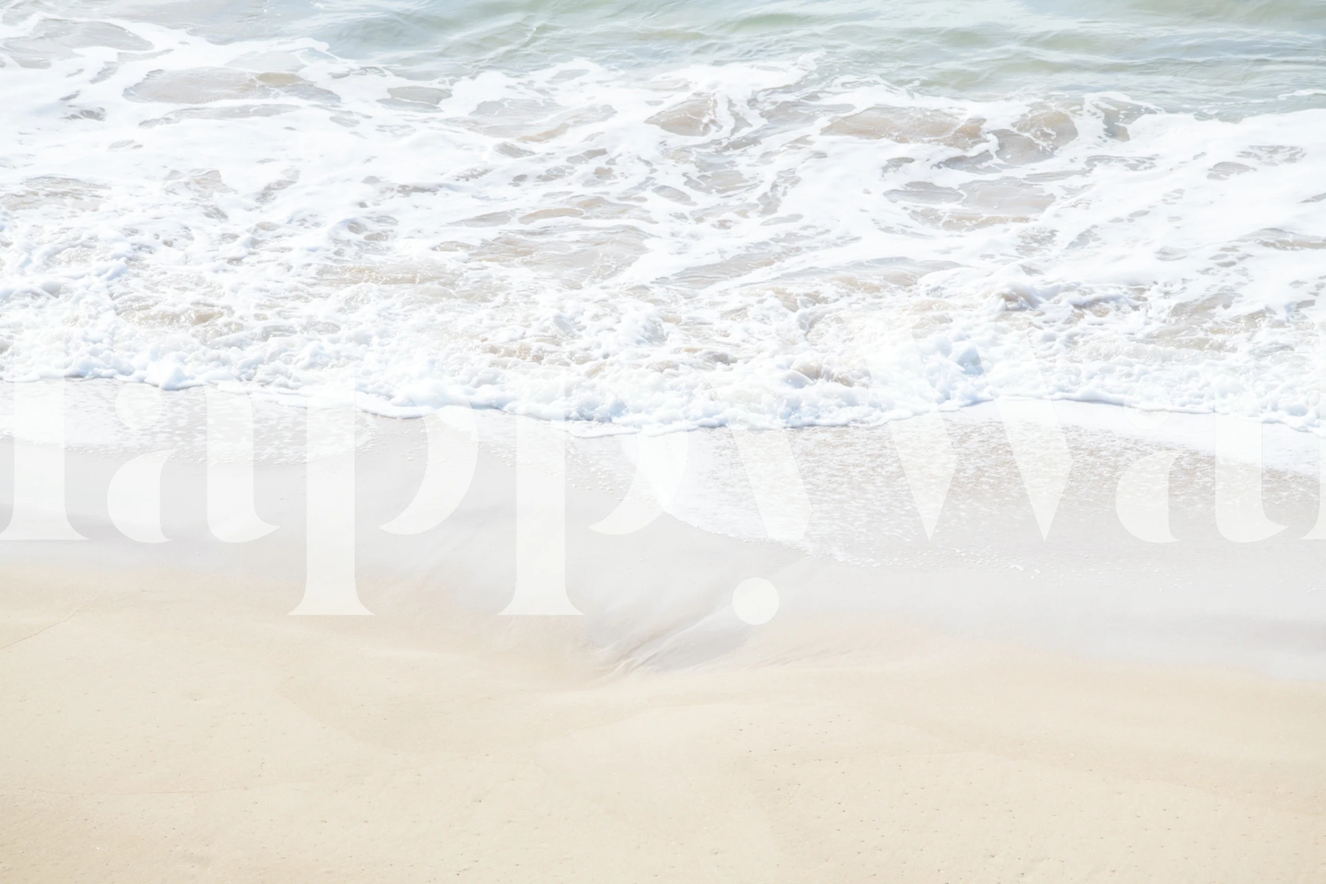 Algarve Ocean Bliss 2 wall mural showing ocean waves and sandy beach