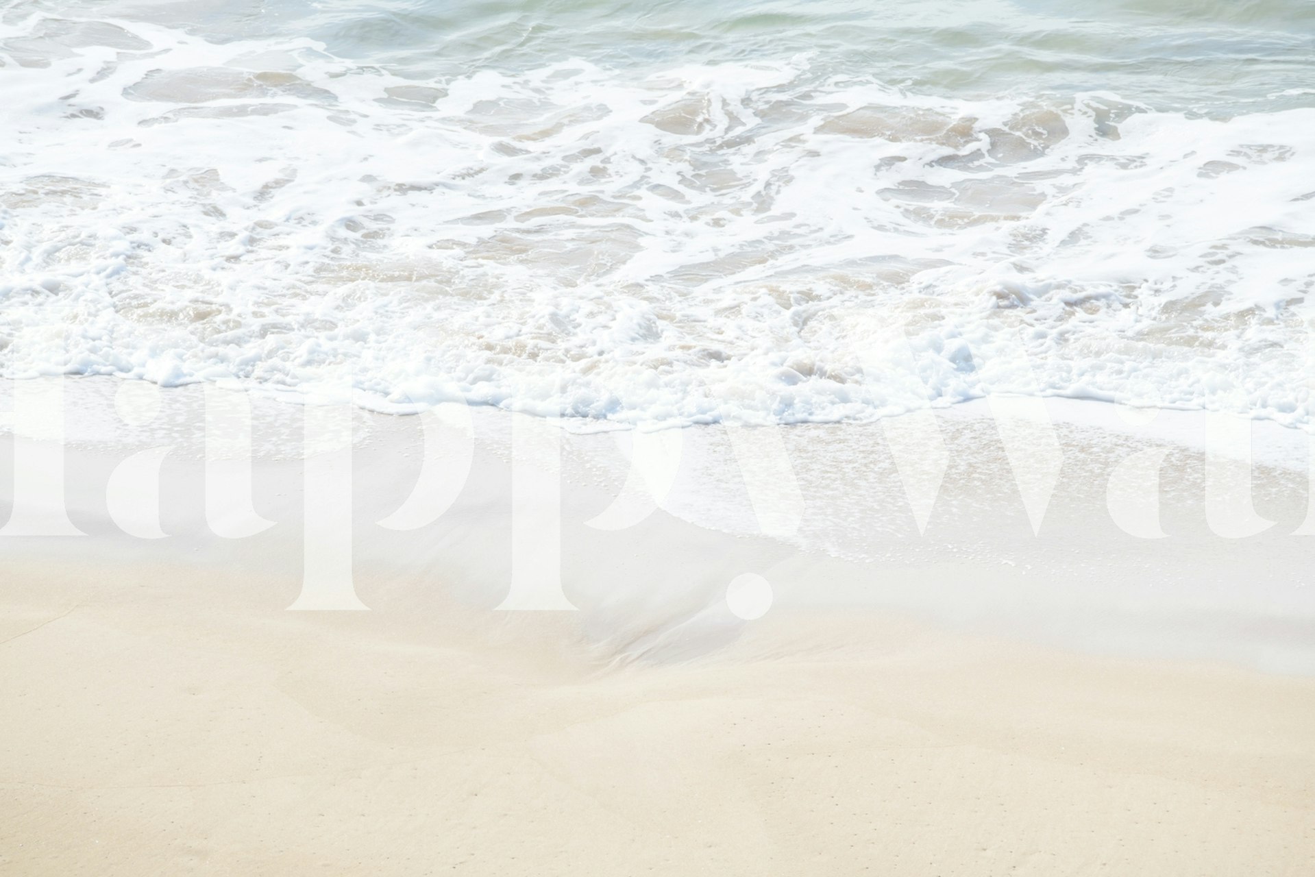 Algarve Ocean Bliss 2 wall mural showing ocean waves and sandy beach