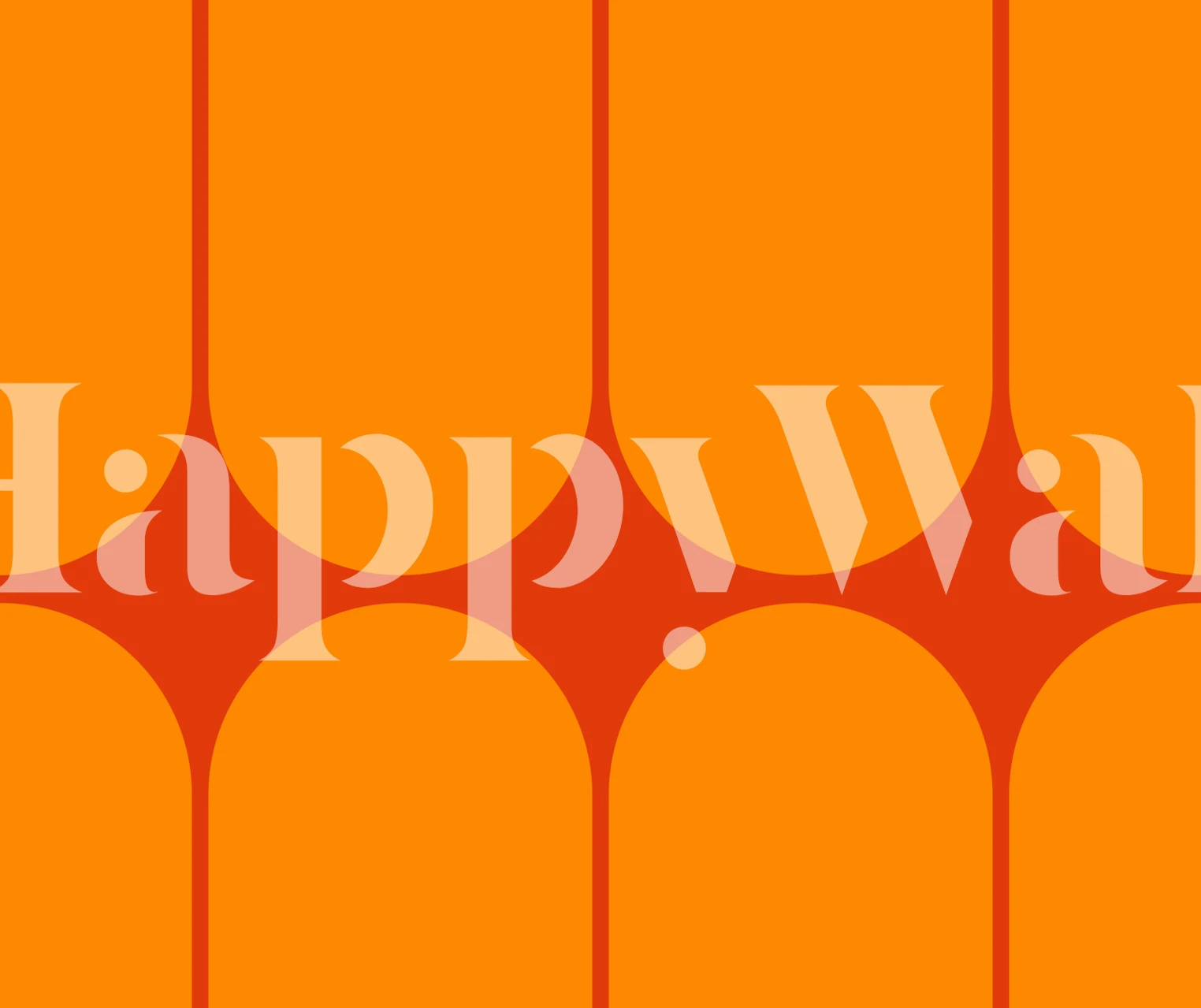 Vivid mid-century geometry wallpaper in a room