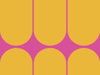 Vivid Mid-Century Bold Shapes Minimalism tapete