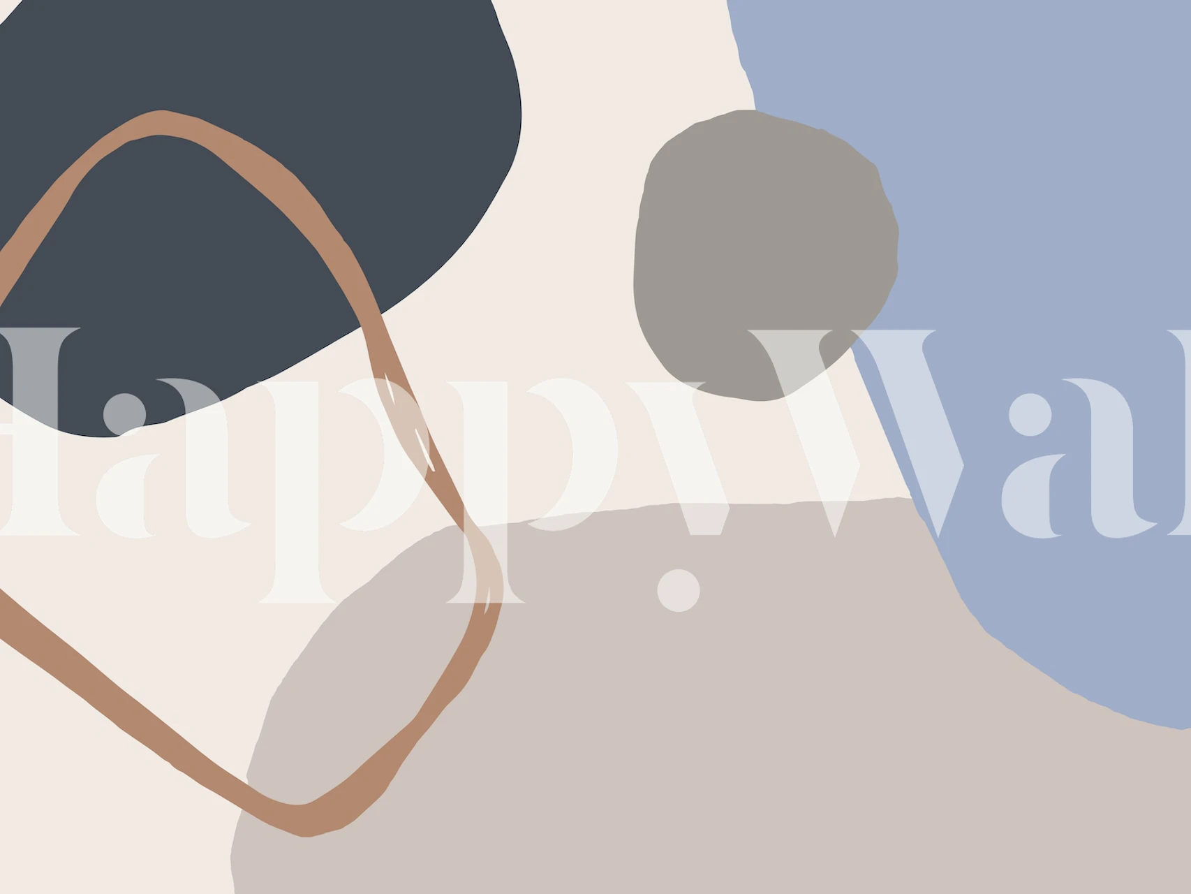 Organic Shapes 13 wallpaper in a room