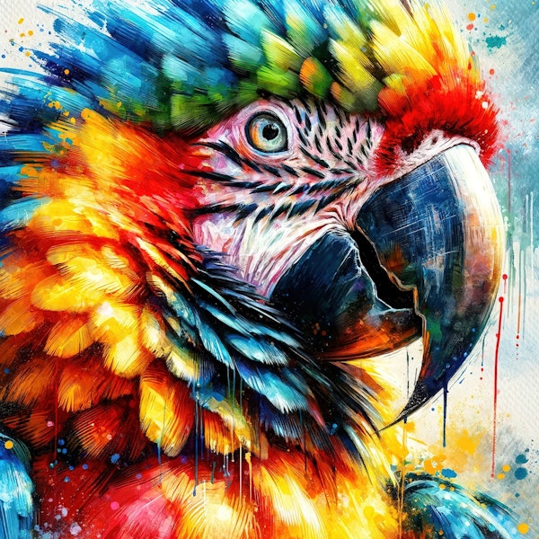 Color Burst Parrot