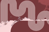 Mid Century Modern Curvy Line Art tapete