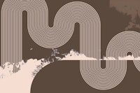 Mid Century Modern Curvy Line tapete