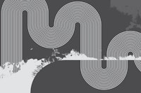 Mid Century Modern Curvy Lines Grey tapete